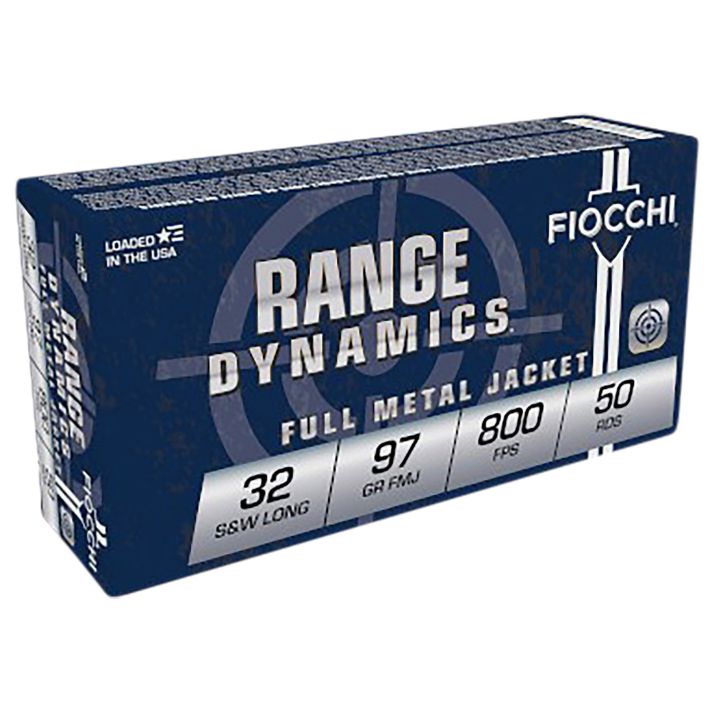 Fiocchi 32SWLA Range Dynamics32S&WLong 97gr Full Metal Jacket 50 Per Box/20 Case