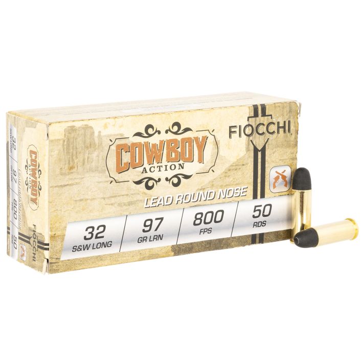 Fiocchi 32SWLL Cowboy Action32S&WLong 97gr Lead Flat Point 50 Per Box/20 Case