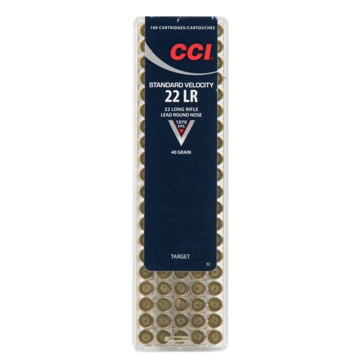 CCI 0032 Standard Velocity22LR 40gr Lead Round Nose 100 Per Box/50 Case