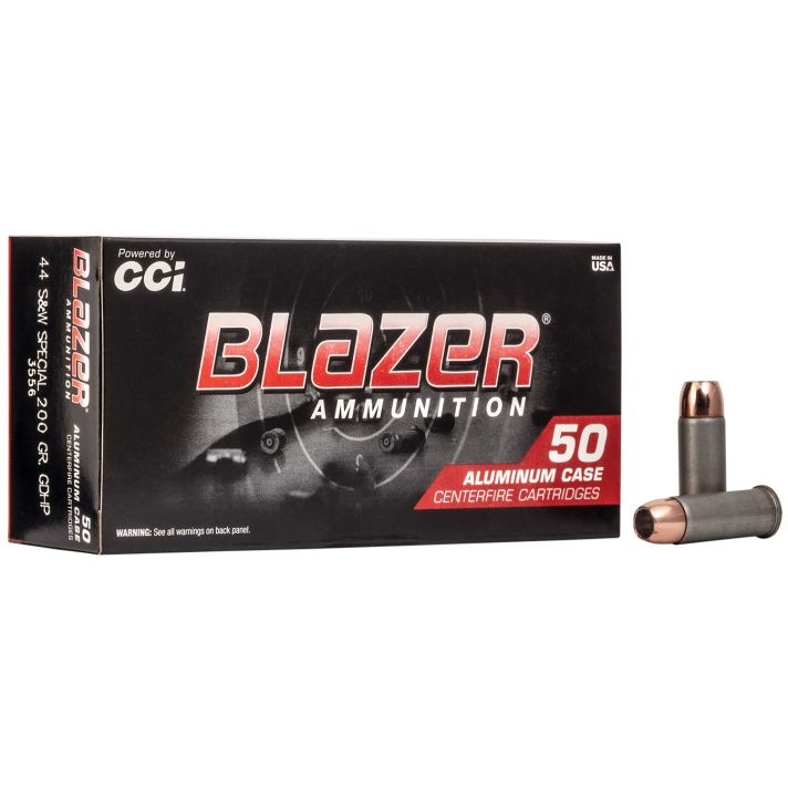 CCI 3556 Blazer Handgun 44S&W Spl 200gr Jacketed Hollow Point 50 Per Box/20 Case