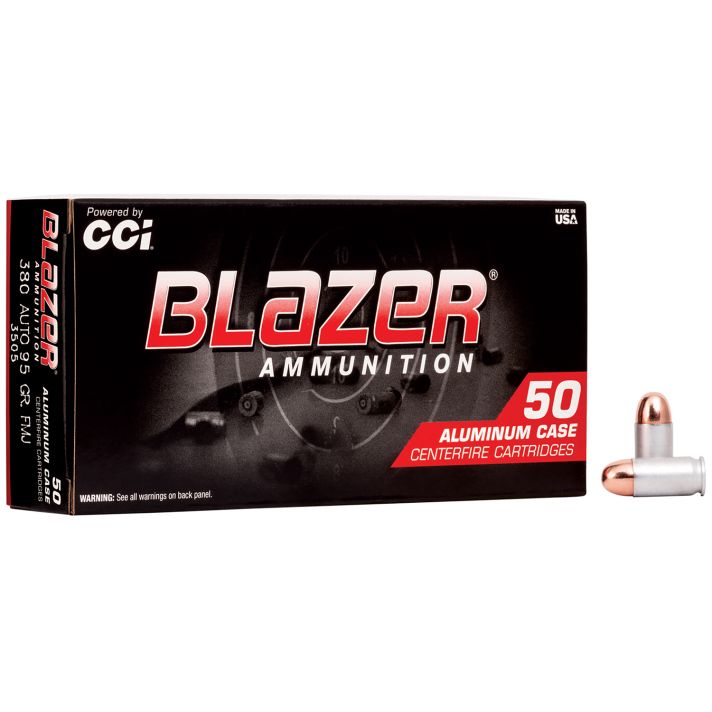 CCI 3505 Blazer Handgun 380ACP 95gr Total Metal Jacket 50 Per Box/20 Case