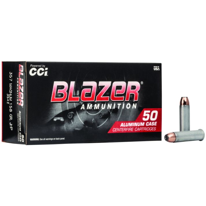 CCI 3542 Blazer Handgun 357Mag 158gr Jacket Hollow Point 50 Per Box/20 Case