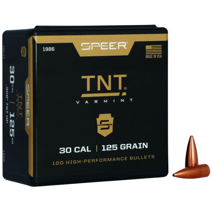 Speer 1986 TNT30Cal 125gr Jacketed Hollow Point 100 Per Box/5 Case