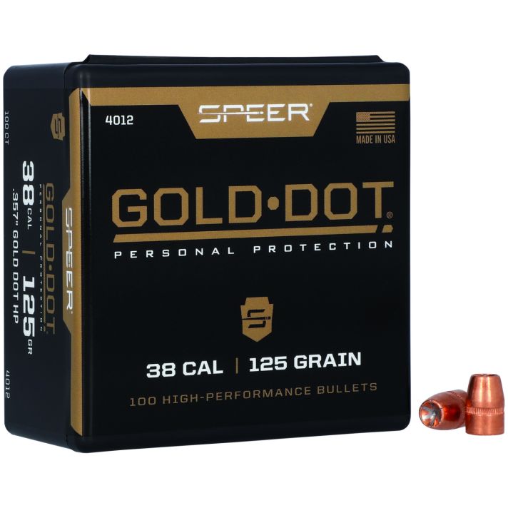Speer 4012 Gold Dot Personal Protection 38Cal 125gr Hollow Point 100 Per Box/5 Case