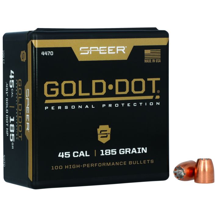 Speer 4470 Gold Dot Personal Protection 45Cal 185gr Hollow Point 100 Per Box/5 Case
