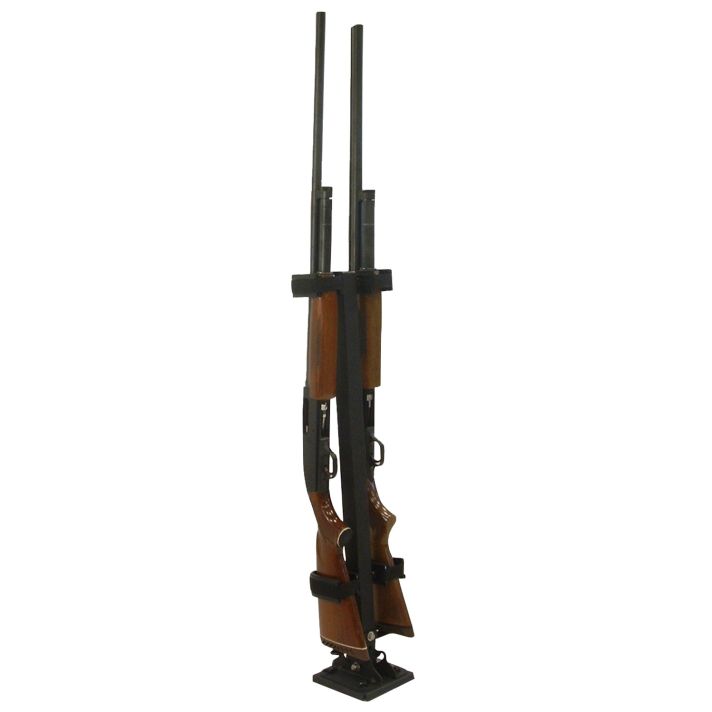 Rugged Gear 10082 Floor Mount Gun Rack2 Rifle/Shotgun Black Metal