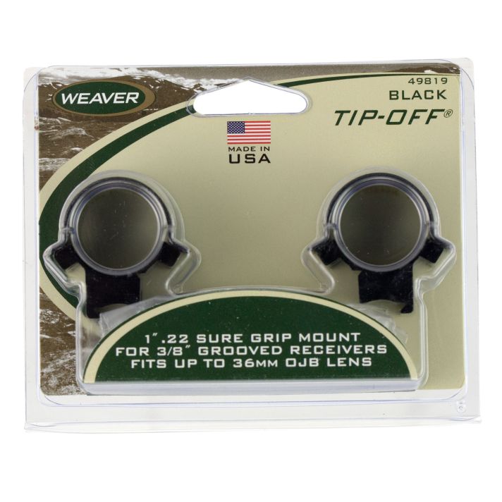 Weaver Mounts 49819 .22 Tip-Off RingsBlack 1"