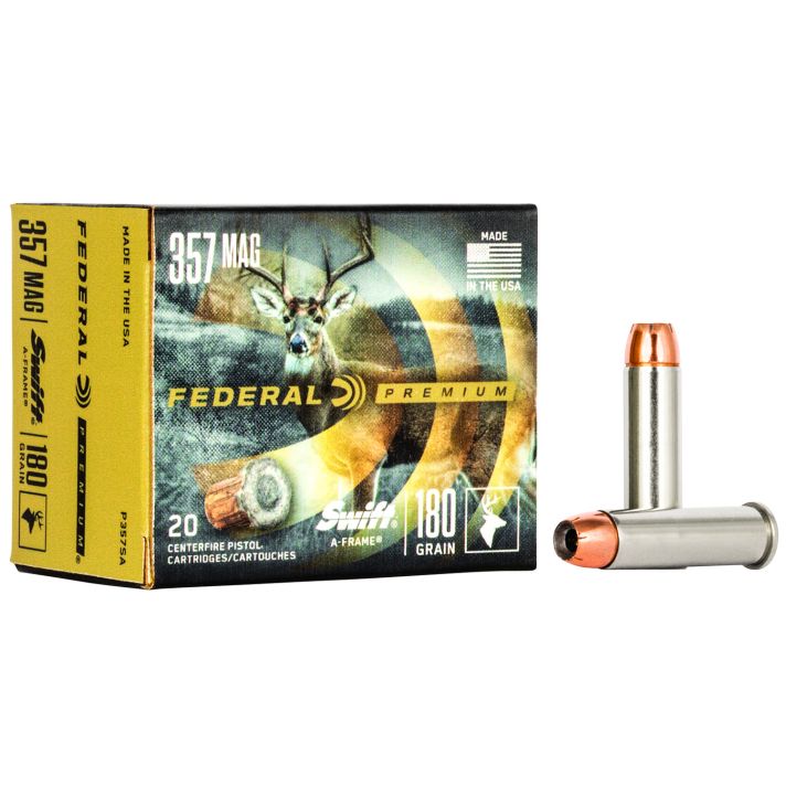 Federal P357SA Premium357Mag 180gr Swift A Frame 20 Per Box/10 Case