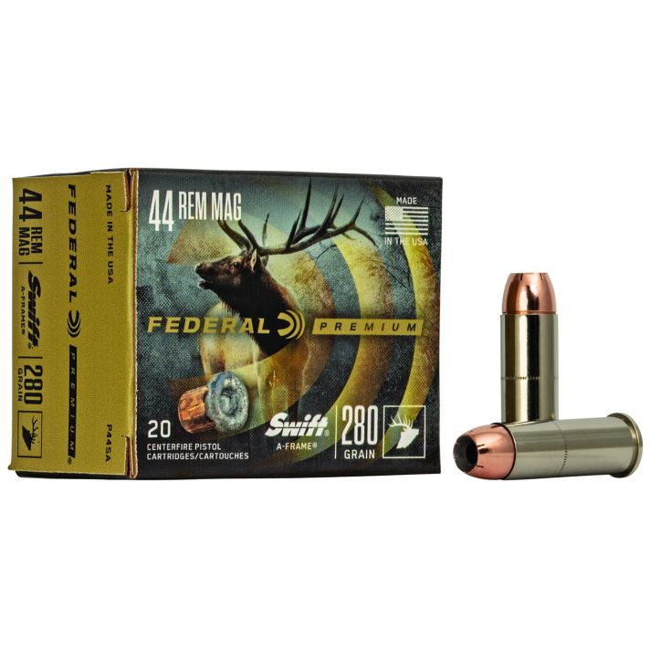 Federal P44SA Premium44RemMag 280gr Swift A Frame 20 Per Box/10 Case