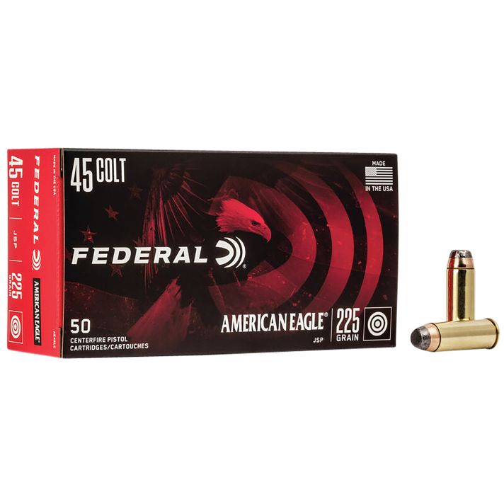 Federal AE45LC American Eagle Handgun 45Colt 225gr Jacketed Soft Point 50 Per Box/20 Case