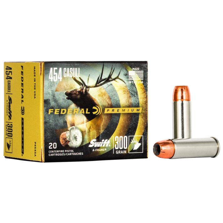 Federal P454SA Premium454Casull 300gr Swift A Frame 20 Per Box/10 Case