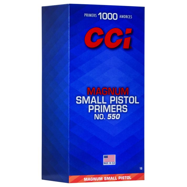 CCI 0018 Magnum Pistol No. 550 Small Pistol Multi Caliber Handgun 1000/Box