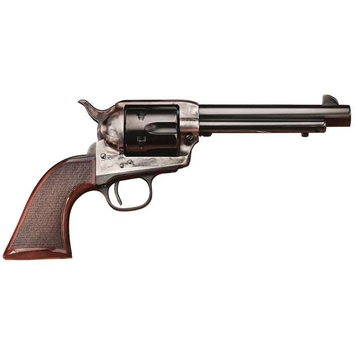 Taylors & Company 4109DE Smoke Wagon Deluxe 45 Colt (LC) 6rd 4.75" Blued Cylinder & Barrel Color Case Hardened Steel Frame Checkered Walnut Grip