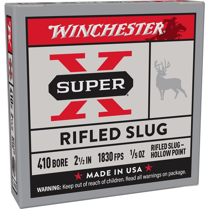 Winchester Ammo X41RS5 Super X410Gauge 2.50" 1/5oz Rifled Slug Shot 5 Per Box/50 Case