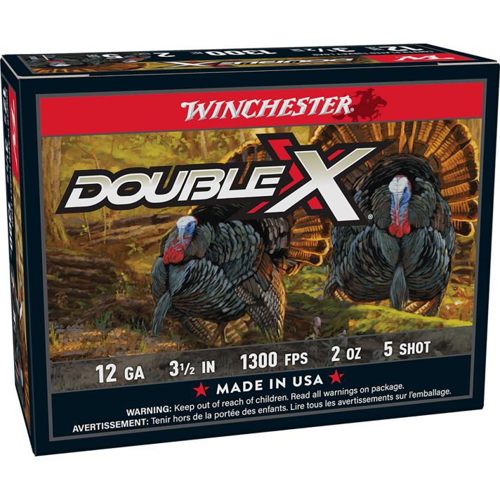 Winchester Ammo STH12355 Double X High Velocity Turkey 12Gauge 3.50" 2oz 5Shot 10 Per Box/10 Case
