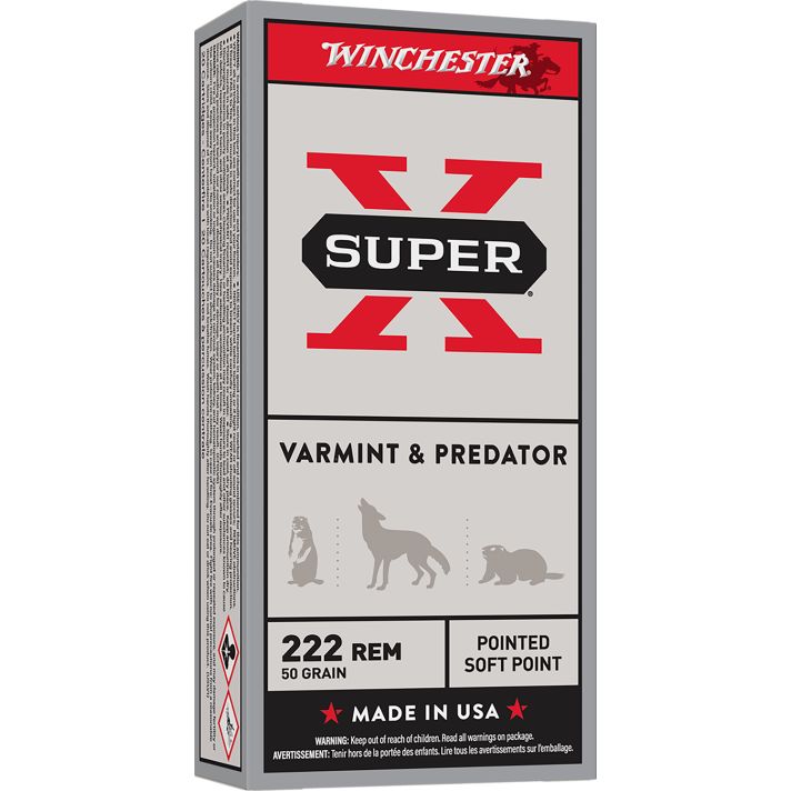Winchester Ammo X222R Super X222Rem 50gr Jacketed Soft Point 20 Per Box/10 Case