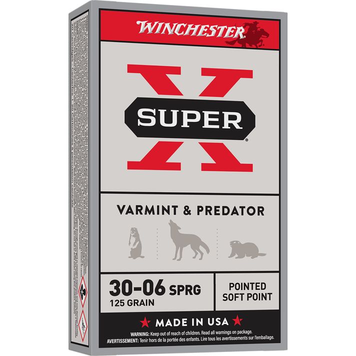 Winchester Ammo X30062 Super X30-06Springfield 125gr Pointed Soft Point 20 Per Box/10 Case