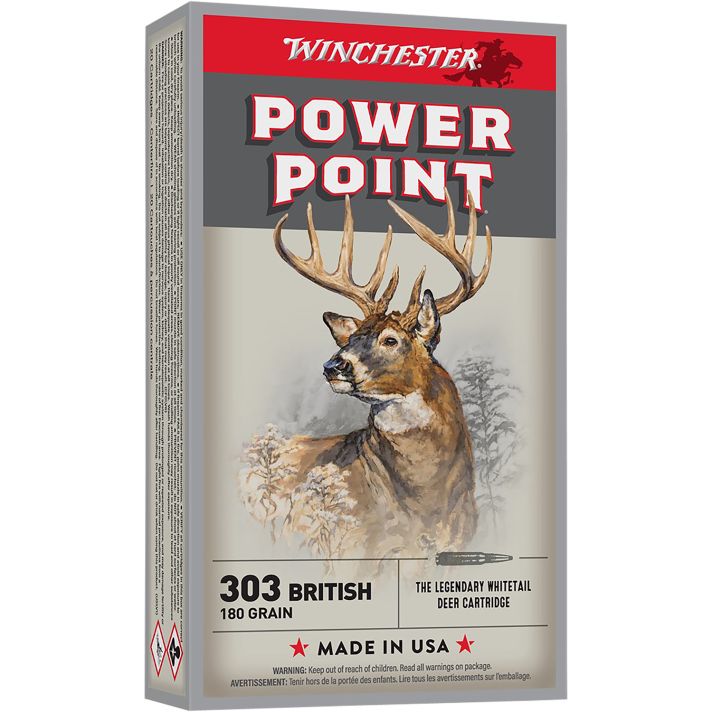 Winchester Ammo X303B1 Power-Point303British 180gr 20 Per Box/10 Case