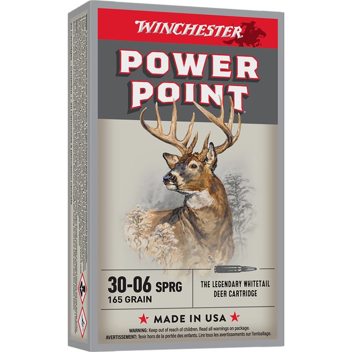 Winchester Ammo X30065 Power-Point30-06Springfield 165gr 20 Per Box/10 Case