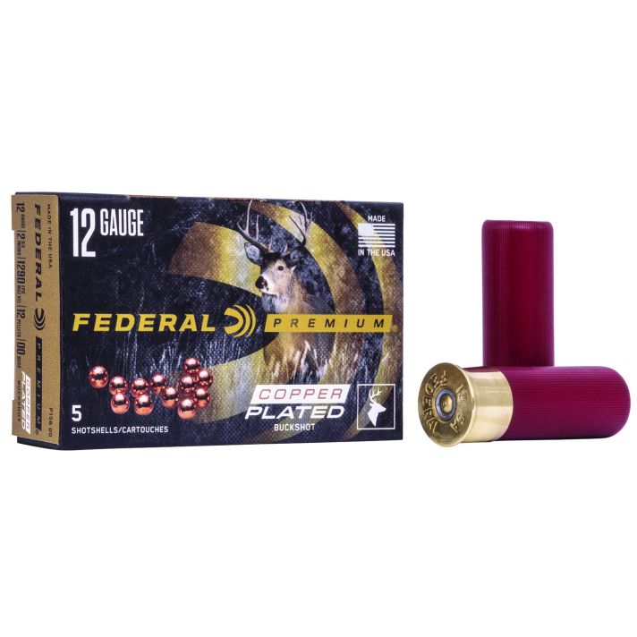 Federal P15600 Premium Magnum 12Gauge 2.75" 12Pellets 1 1/2oz 00BuckShot 5 Per Box/50 Case