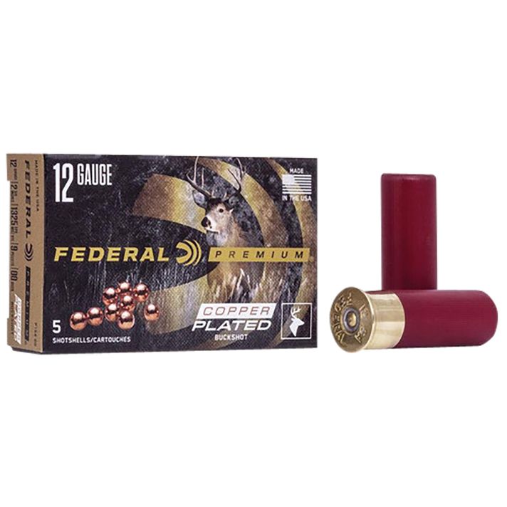 Federal P15400 Premium Magnum 12Gauge 2.75" 9Pellets 1 1/8oz 00BuckShot 5 Per Box/50 Case