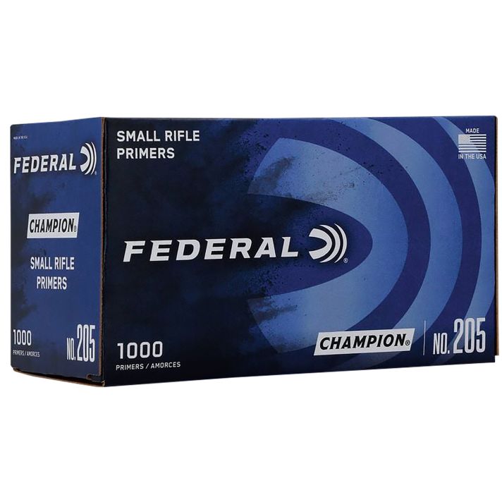 Federal 205 Champion Small Rifle Multi Caliber 1000 Per Box/5 Case