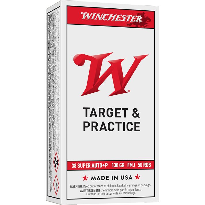 Winchester Ammo Q4205 USA38Super+P 130gr Full Metal Jacket 50 Per Box/10 Case