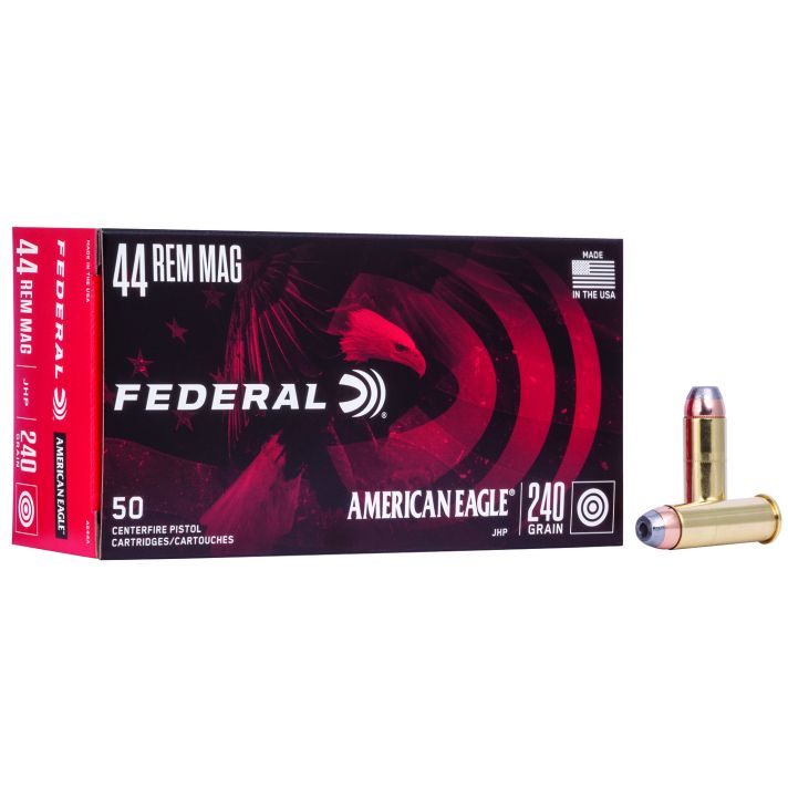Federal AE44A American Eagle Handgun 44RemMag 240gr Jacketed Hollow Point 50 Per Box/20 Case