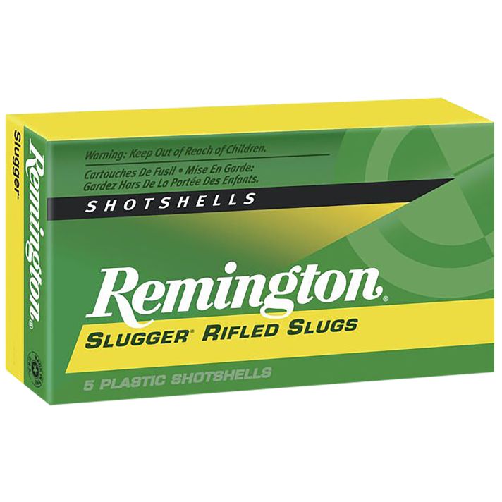 Remington Ammunition 20302 Slugger12 Gauge 2.75" 1 oz Rifled Slug Shot 5 Per Box/ 50 Cs