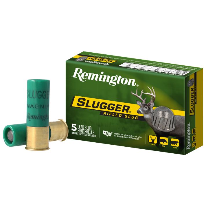 Remington Ammunition 20270 Slugger12 Gauge 3" 1 oz Rifled Slug Shot 5 Per Box/ 50 Cs