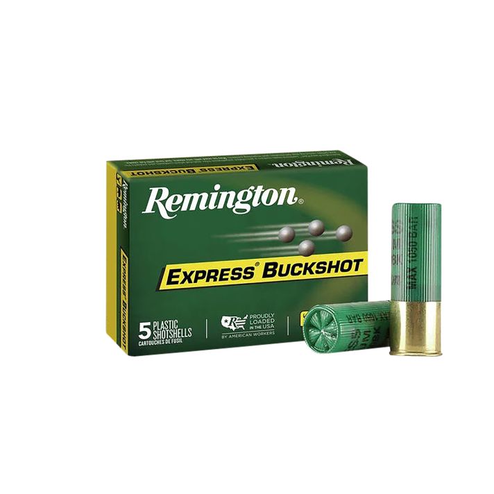 Remington Ammunition 20626 Express Buckshot 12Gauge 2.75" 4Buck Shot 5 Per Box/50 Case
