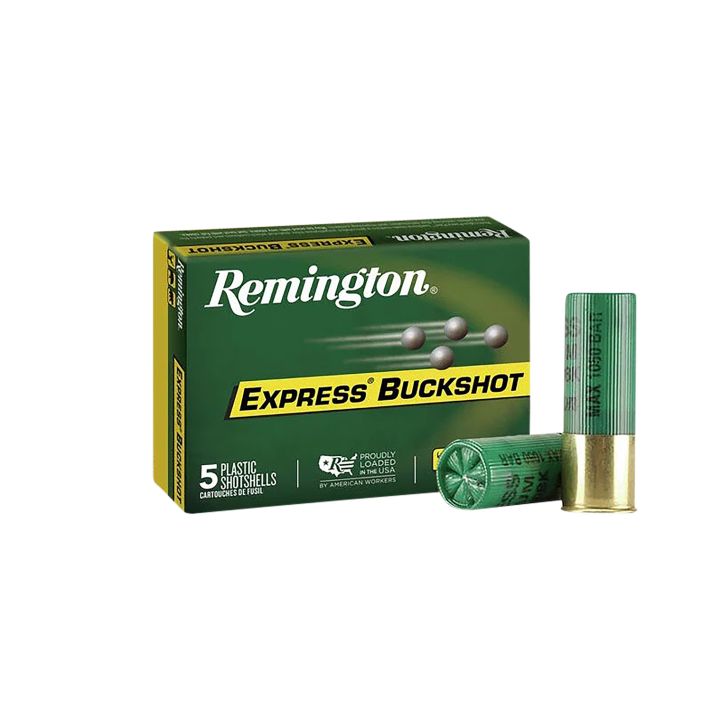 Remington Ammunition 20636 Express Buckshot 12Gauge 3" 00Buck Shot 5 Per Box/50 Case