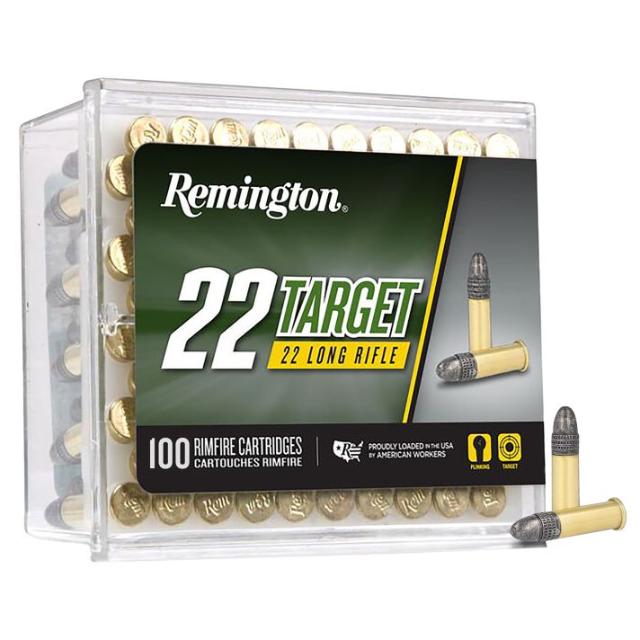 Remington Ammunition 21022 Target Rimfire 22LR 40gr Round Nose 50 Per Box/100 Case