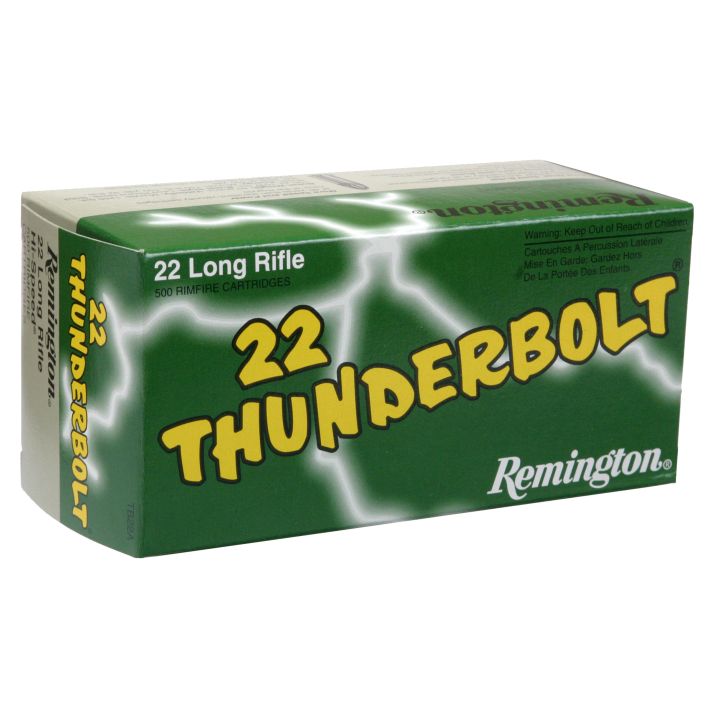 Remington Ammunition 21238 Thunderbolt Rimfire 22LR 40gr Round Nose 50 Per Box/100 Case