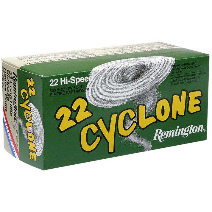 Remington Ammunition 21222 Cyclone Rimfire 22LR 36gr Hollow Point 50 Per Box/100 Case