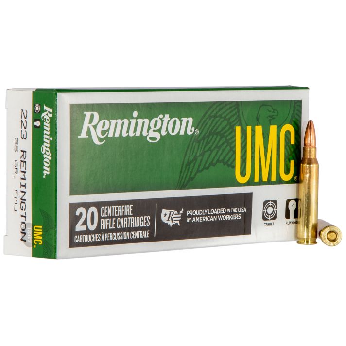 Remington Ammunition 23711 UMC223Rem 55gr Full Metal Jacket 20 Per Box/10 Case