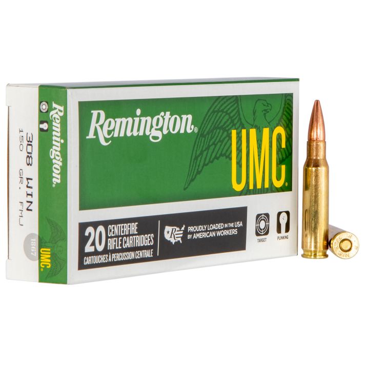 Remington Ammunition 23715 UMC308Win 150gr Full Metal Jacket 20 Per Box/10 Case