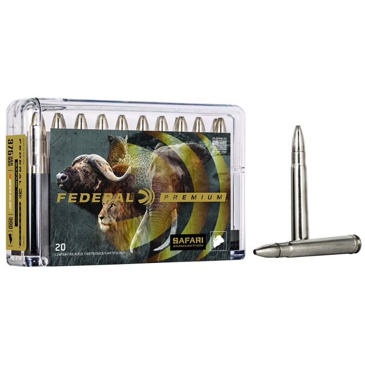 Federal P375T1 Premium Safari Cape-Shok 375H&HMag 300gr Trophy Bonded Bear Claw 20 Per Box/10 Case