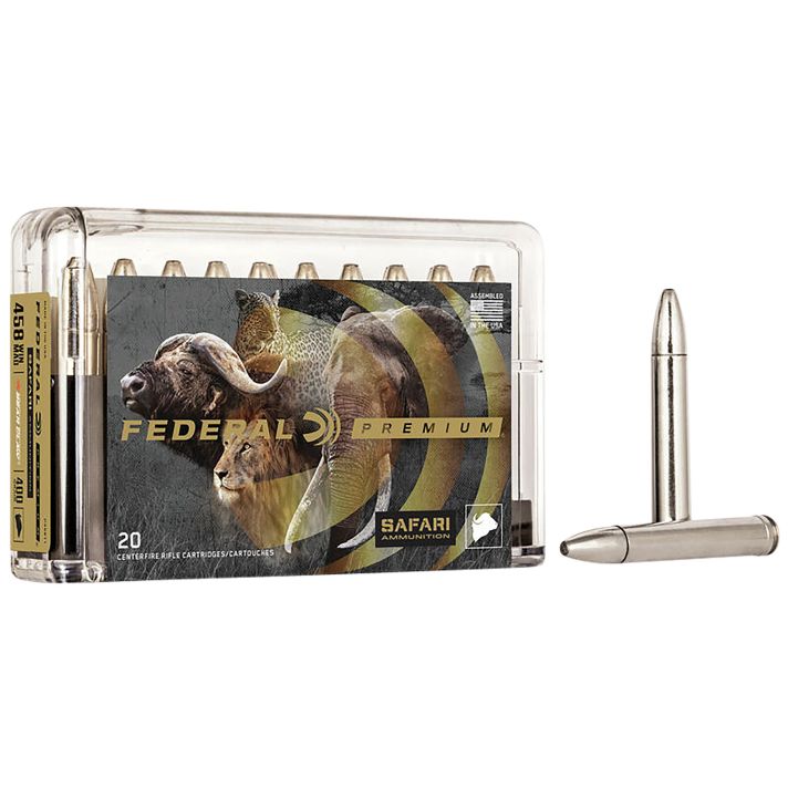 Federal P458T1 Premium Safari Cape-Shok 458WinMag 400gr Trophy Bonded Bear Claw 20 Per Box/10 Case