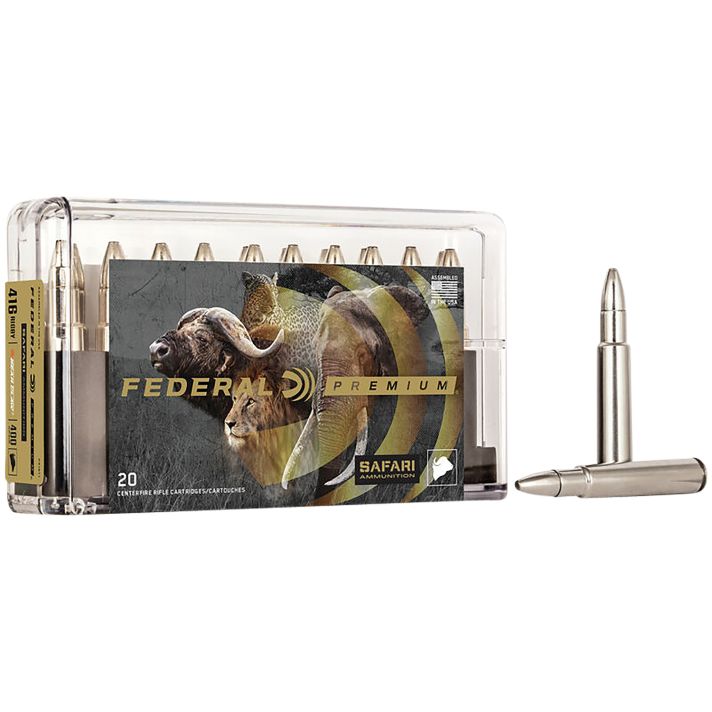 Federal P416T1 Premium Safari Cape-Shok 416Rigby 400gr Trophy Bonded Bear Claw 20 Per Box/10 Case