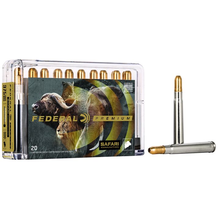 Federal P375T2 Premium Safari Cape-Shok 375H&HMag 300gr Trophy Bonded Sledgehammer Solid 20 Per Box/10 Case