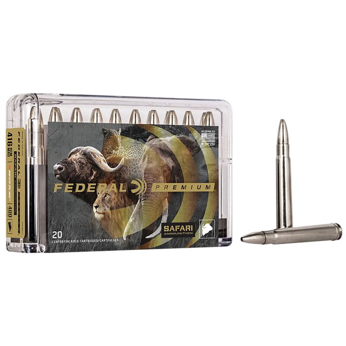 Federal P416RT1 Premium Safari Cape-Shok 416RemMag 400gr Trophy Bonded Bear Claw 20 Per Box/10 Case