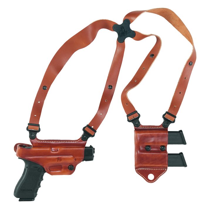 Galco MCII212 Miami Classic II Shoulder System Size Fits Chest Up To 56" Tan Leather Harness Fits 1911 Fits 5" Barrel Right Hand