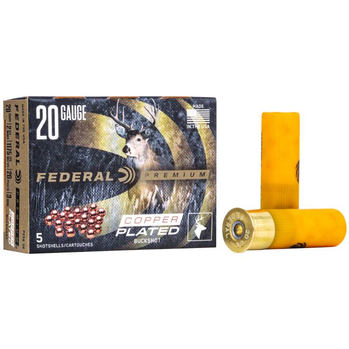 Federal P2563B Premium Magnum 20Gauge 2.75" 20Pellets 1 1/8oz 3BuckShot 5 Per Box/50 Case