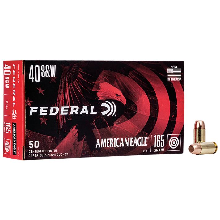 Federal AE40R3 American Eagle Handgun 40S&W 165gr Full Metal Jacket 50 Per Box/20 Case