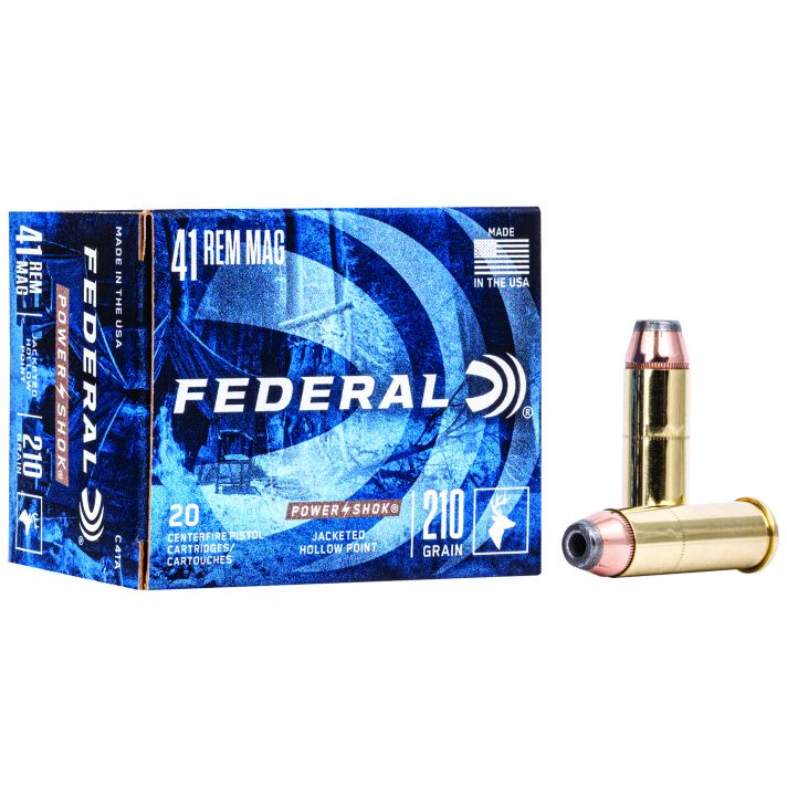 Federal C41A Power-Shok Handgun 41RemMag 210gr Jacketed Hollow Point 20 Per Box/25 Case
