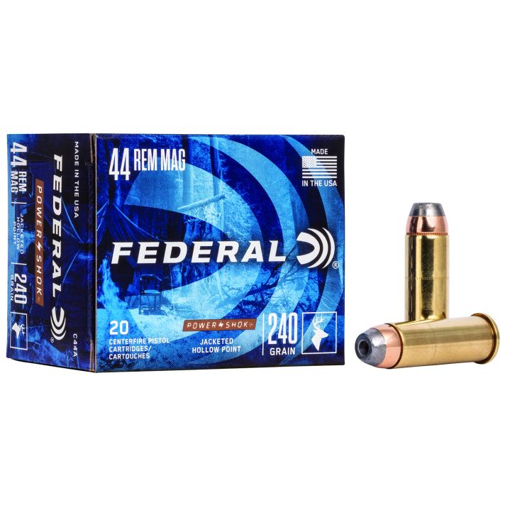 Federal C44A Power-Shok Handgun 44RemMag 240gr Jacketed Hollow Point 20 Per Box/25 Case