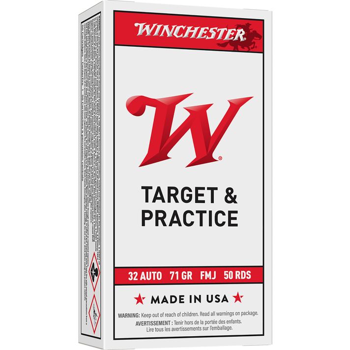 Winchester Ammo Q4255 USA32ACP 71gr Full Metal Jacket 50 Per Box/10 Case