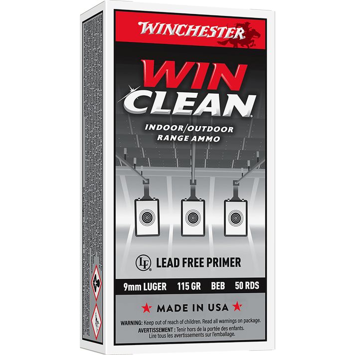 Winchester Ammo WC91 Super X9mmLuger 115gr Winclean Brass Enclosed Base 50 Per Box/10 Case