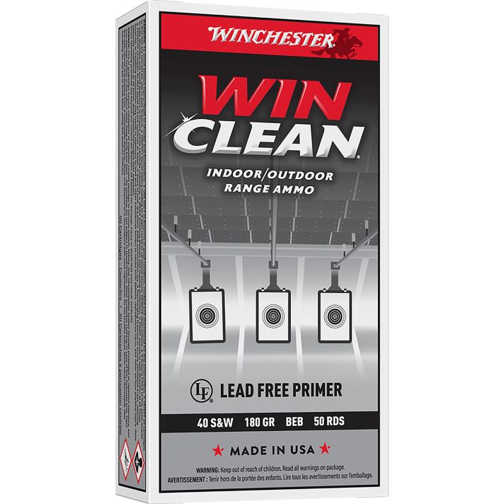 Winchester Ammo WC402 Super X40S&W 180gr Winclean Brass Enclosed Base 50 Per Box/10 Case